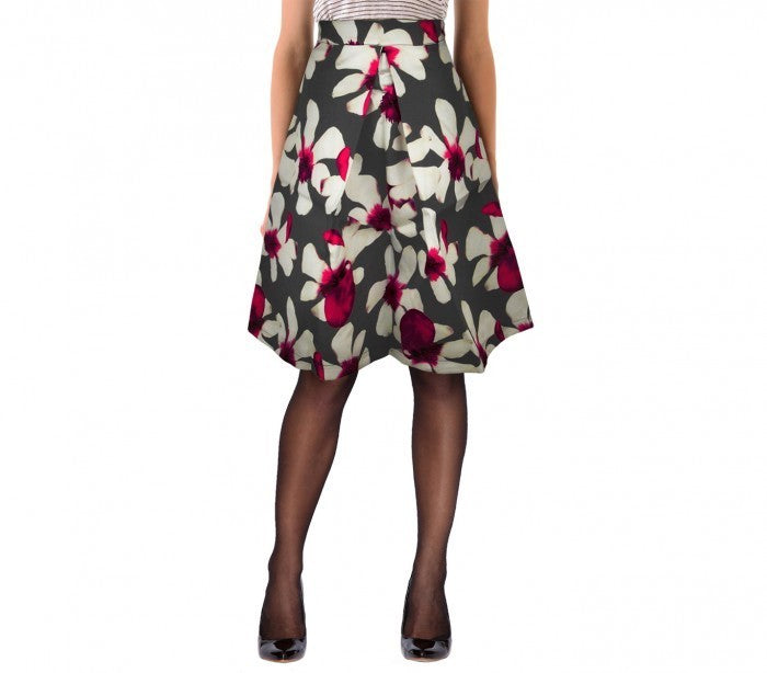 61350 Jupe cercle KIMBERLY dans le style années 50 taille haute unie ou fleurie