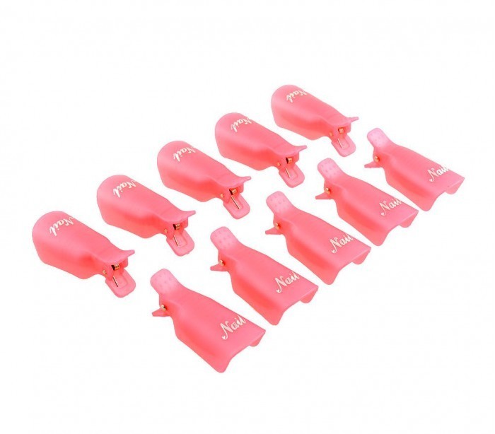 3422 Kit de 20 clips pour enlever gels et semipermanentes des ongles nail-art