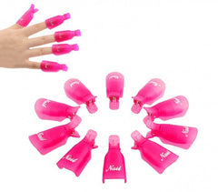 3422 Kit de 20 clips pour enlever gels et semipermanentes des ongles nail-art
