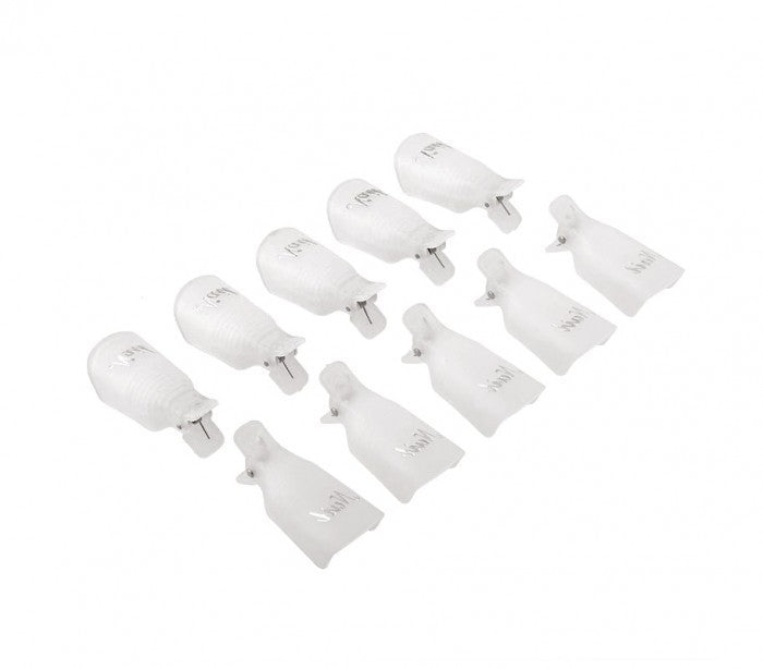 3422 Kit de 20 clips pour enlever gels et semipermanentes des ongles nail-art