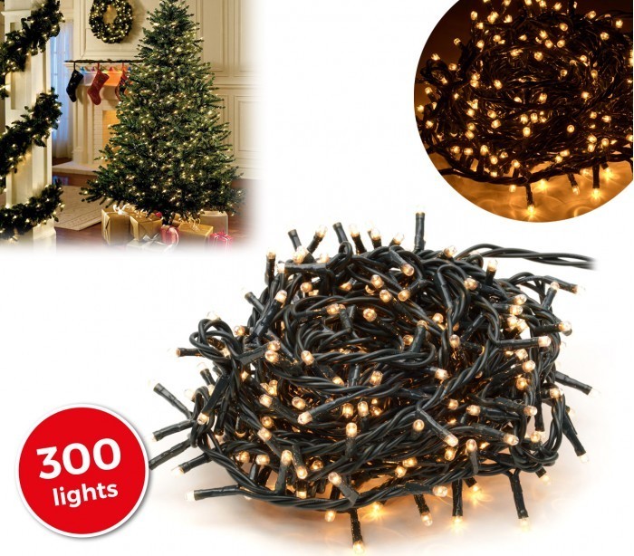 013584 Mini-lumières de Noël 300 ampoules blanches 8 jeux de lumières 13,49 m