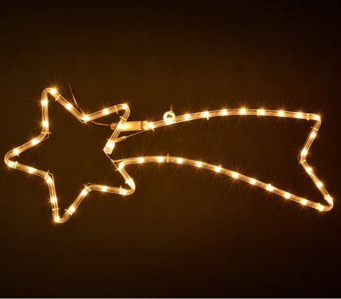 757228 Etoile filante de Noël lumière chaude cadre en métal 130 X 60 cm