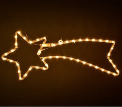757228 Etoile filante de Noël lumière chaude cadre en métal 130 X 60 cm