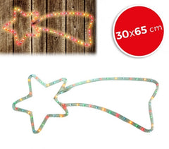 757198 Etoile filante de Noël lumières MULTICOLORES cadre en métal 65 x 30 cm