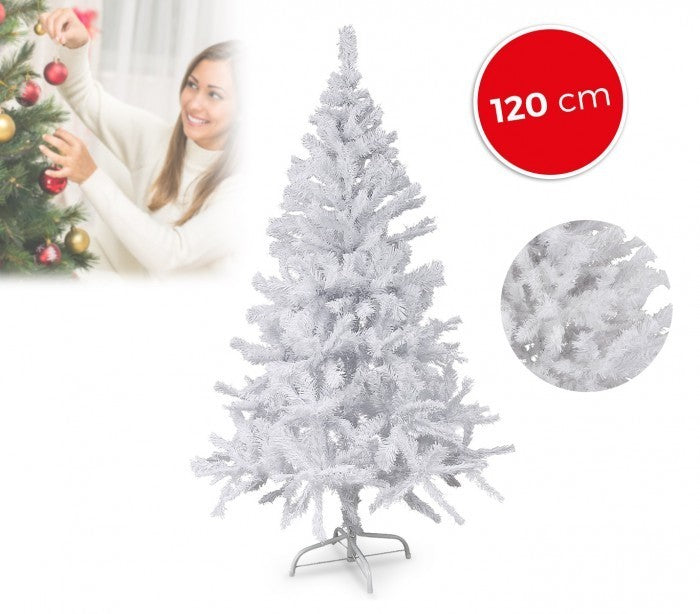 294129 Sapin de Noël artificiel NOEL BLANC haut de 120 cm Blanc 120 branches