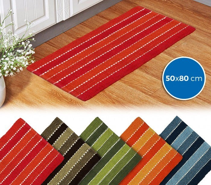 184011 Tapis mod. STRIPES 50x80 cm 100% coton idéal salle de bain et cuisine