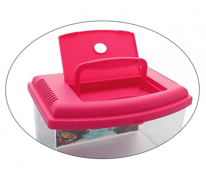 10635 Aquarium rectangulaire en plastique rigide 3 L avec couvercle 22x16x14 cm