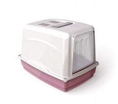 10582 Maison de toilette chats VICKY porte basculante 54x39x39 cm charbon actif