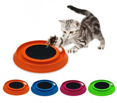 10596 Jeu interactif pour chat avec griffoir HAPPY CAT made in Italy ø35 cm 