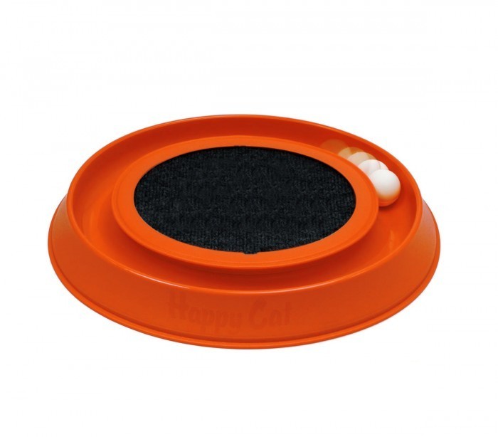 10596 Jeu interactif pour chat avec griffoir HAPPY CAT made in Italy ø35 cm 