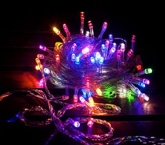 499678 Guirlande MULTICOLORES 240 LED 8 jeux de lumière câble transparent 11,56m