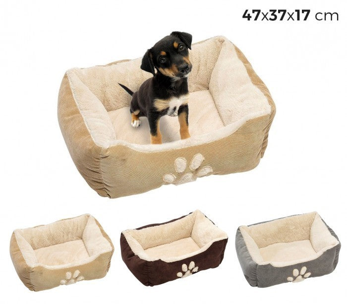 95068 Panier doux en polaire pour animaux SLEEP 47x37x17cm rembourrage chaud