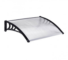 076214 Auvent d'extérieur en polycarbonate 90 x 150 cm toit modulaire