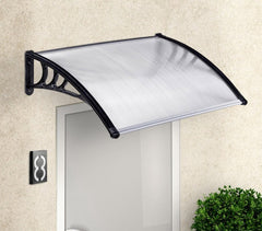 076214 Auvent d'extérieur en polycarbonate 90 x 150 cm toit modulaire
