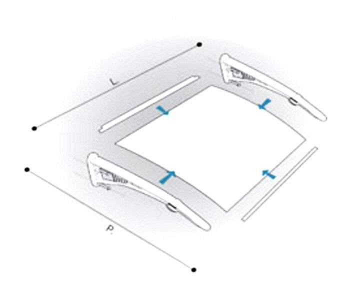 076214 Auvent d'extérieur en polycarbonate 90 x 150 cm toit modulaire