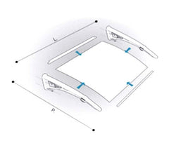 809904 Auvent d'extérieur en polycarbonate 80 x 120 cm toit modulaire