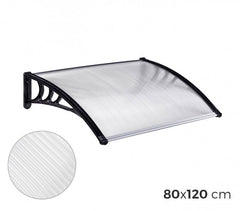 809904 Auvent d'extérieur en polycarbonate 80 x 120 cm toit modulaire