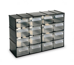 182475 Tiroir BOX SIMPLY en plastique rigide range quicaillerie 16 tiroirs