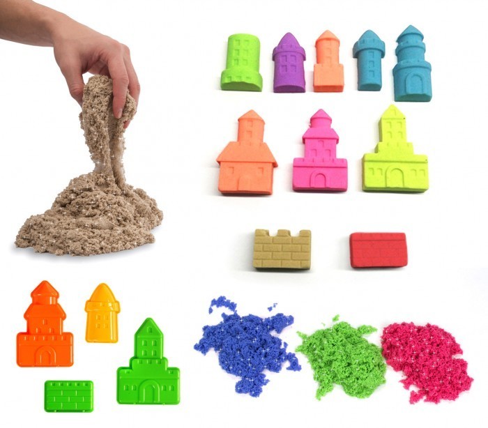 100492 Sable cinétique à modeler avec des moules Playset CHATEAU DE SABLE 300 g