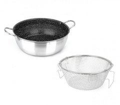 001393 Casserole friteuse 24 cm en aluminium NAPOLEON anti-adhésive avec panier