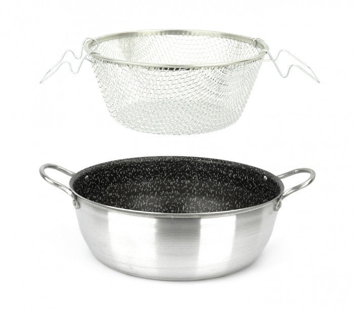 001393 Casserole friteuse 24 cm en aluminium NAPOLEON anti-adhésive avec panier