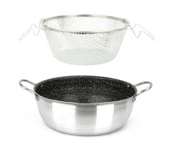 001393 Casserole friteuse 24 cm en aluminium NAPOLEON anti-adhésive avec panier