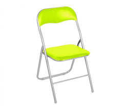 2008AN0816 Set de 2 chaises pliantes colorées ass. Madrid rembourrées base métal