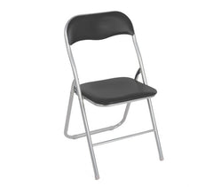 2008AN0816 Set de 4 chaises pliantes colorées ass. Lione rembourrées base métal