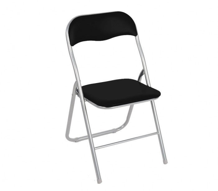 2008AN0816 Set de 4 chaises pliantes colorées ass. Lione rembourrées base métal