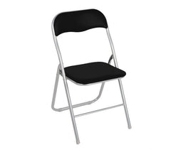 2008AN0816 Set de 4 chaises pliantes colorées ass. Lione rembourrées base métal