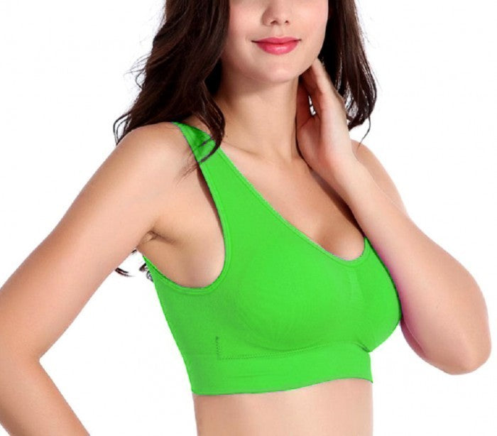 30005-12 Set de 6 brassières de sport moulantes ass. Magnolia bonnets rembourrés