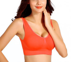 30005-12 Set de 6 brassières de sport moulantes ass. Marigold bonnets rembourrés
