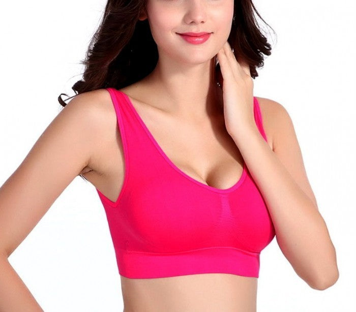 30005-12 Set de 6 brassières de sport moulantes ass. Marigold bonnets rembourrés
