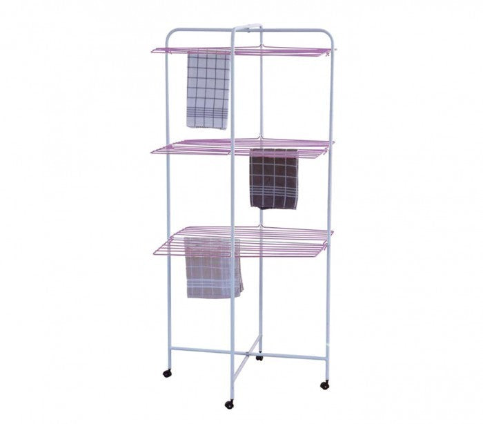 52682 Etendoir à linge vertical 130 cm 25 m de surface de pliage avec roues