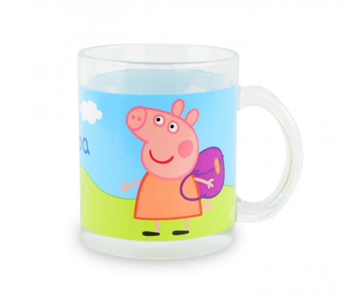 PP8106 Set de Petit-déjeuner Peppa Pig avec bol tasse et soucoupe en verre