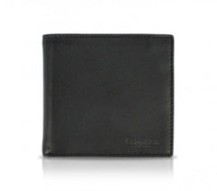 S09 Portefeuille noir Calvin Klein pour homme en vrai cuir avec porte-monnaie