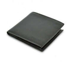 S09 Portefeuille noir Calvin Klein pour homme en vrai cuir avec porte-monnaie