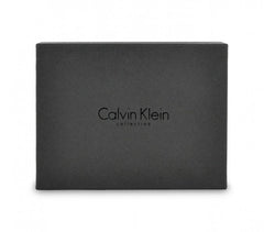 S09 Portefeuille noir Calvin Klein pour homme en vrai cuir avec porte-monnaie
