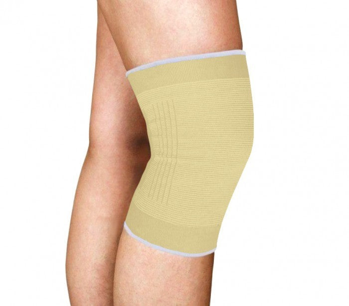 068089 Set 2 genouillères EVERTOP beiges Bandes élastiques de soutien en coton