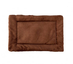 3002 Matelas doux en velours pour chiens taille S Marron 42 x 30 cm