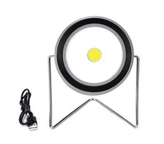 RY-T912 Projecteur LED rechargeable rond portable à énergie solaire 10 W USB 