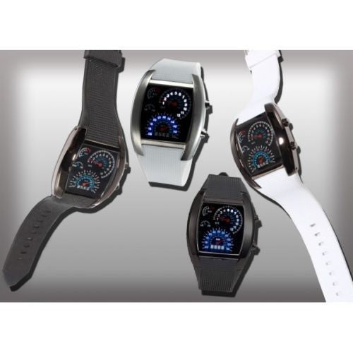 Montre LED homme tachymètre effet de quartz