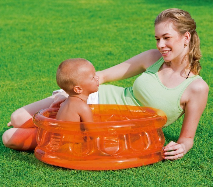 51112 Piscine gonflable enfant Bestway 3 couleurs 64 x 25 cm plancher gonflable