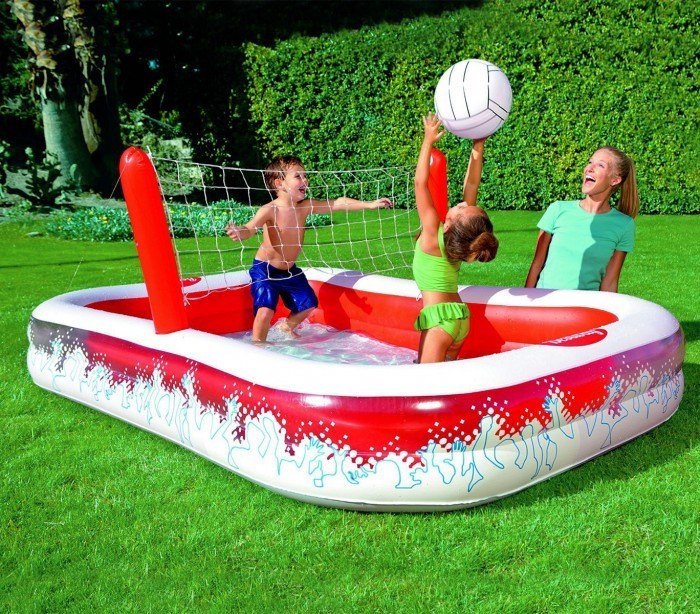54125 Piscine gonflable Volleyball pour enfants avec filet Bestway 253x168x97 cm