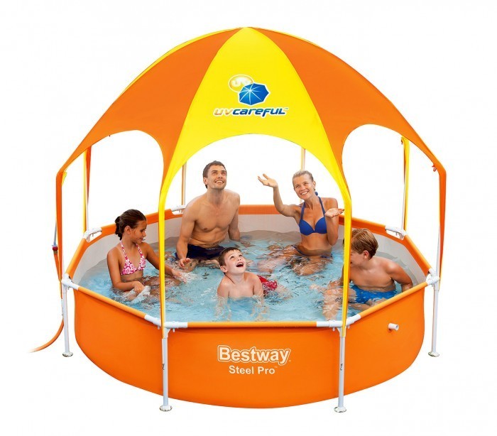 56432 Piscine Play Splash-In-Shade Bestway avec belvédère et douche 244x51 cm