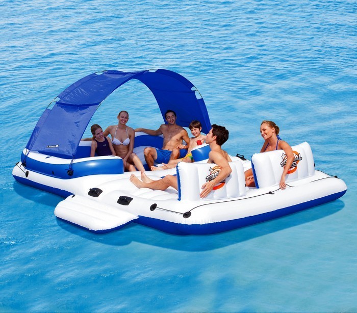 43105 Ile flottante gonflable Coolerz Tropical Breeze Bestway 389x274 cm