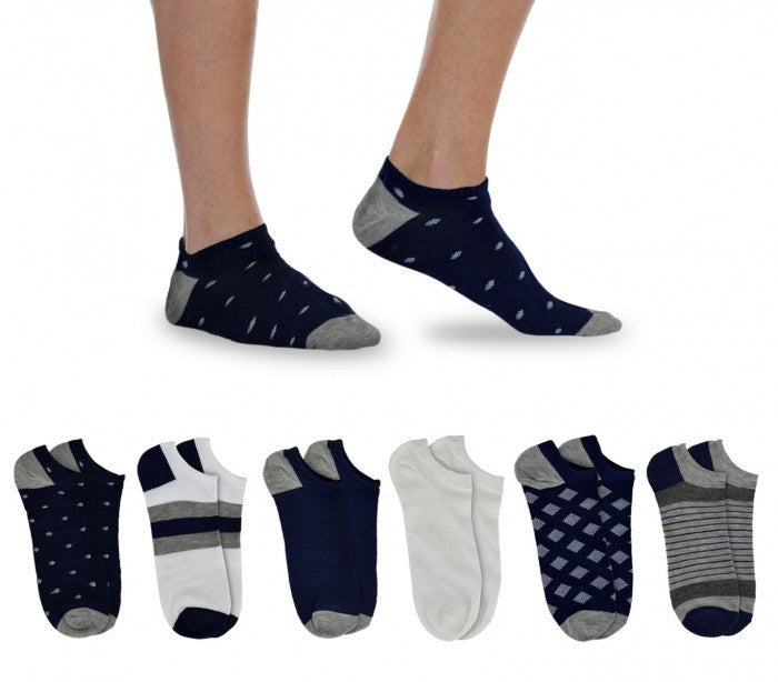 MD-3006 Pack de 12 paires de socquettes hommes mod. GEOMETRIC t. unique 40/46