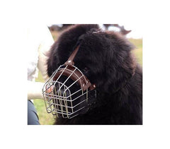 Muselière à panier art. 5811 en acier et en cuir 15 cm pour les grands chiens