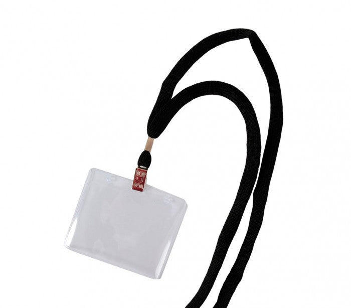 449854 Set de 8 porte-badges avec sangle et pince 90 x 60 mm Carte pass