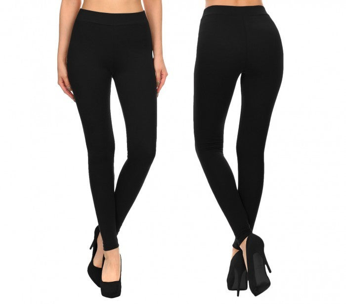 BM03 Leggings en coton extensibles pour femmes couleurs tendances gris noir bleu